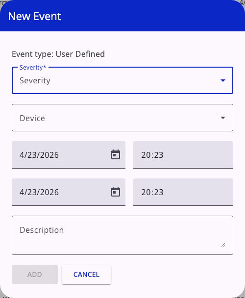 Captura del diàleg d'esdeveniment definit per l'usuari